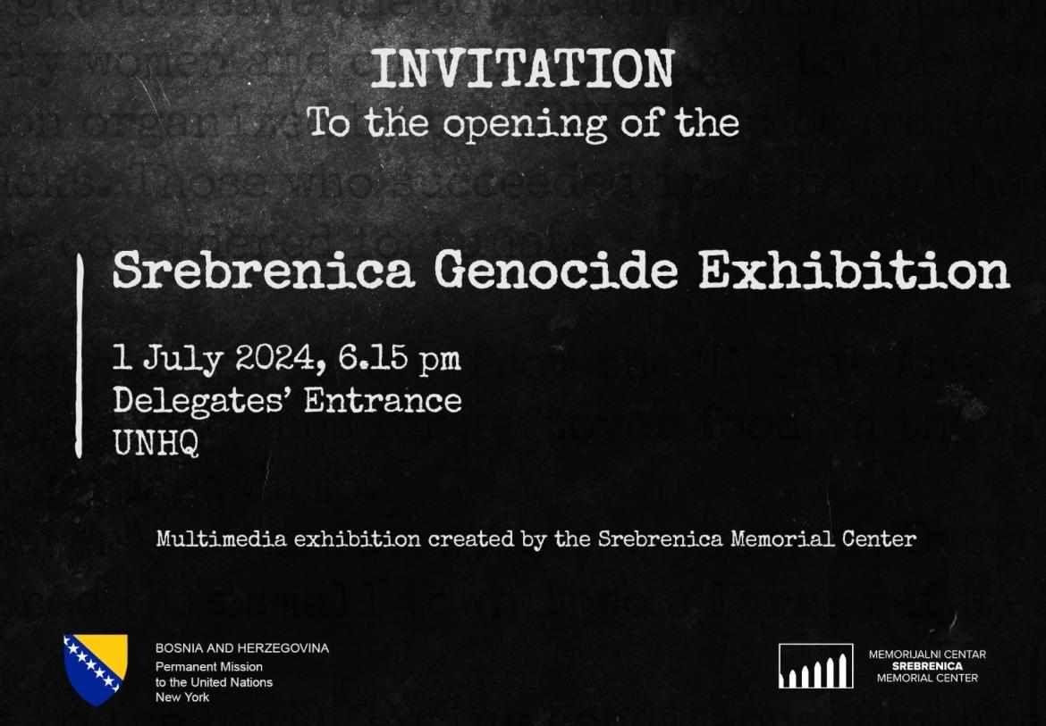 U sjedištu UN-a će biti organizovana izložba o genocidu u Srebrenici