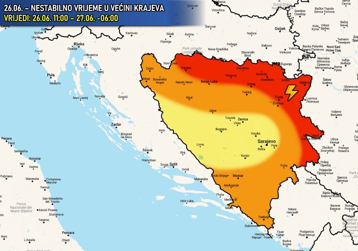 Dugo će biti nestabilno: Evo kakvo vrijeme nas očekuje u narednom periodu