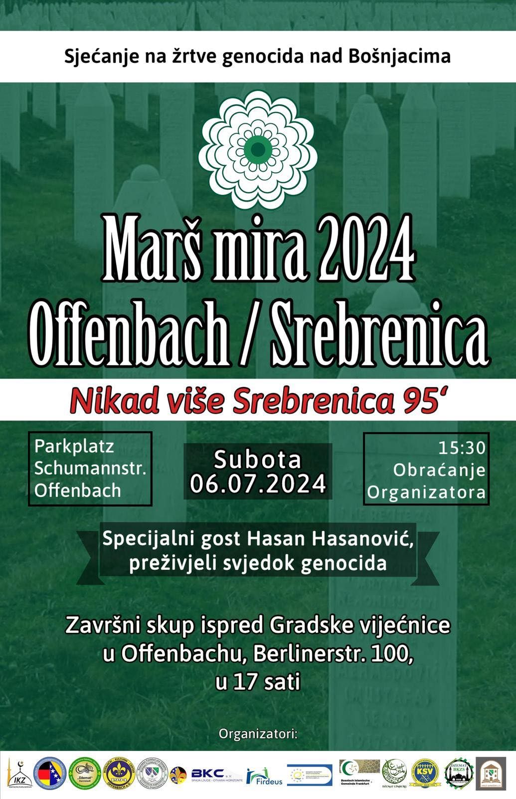 Bh. udruženja i džemati iz Njemačke organizuju Marš mira za Srebrenicu