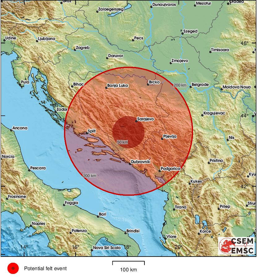 Zemljotres u Mostaru: K'o duga grmljavina